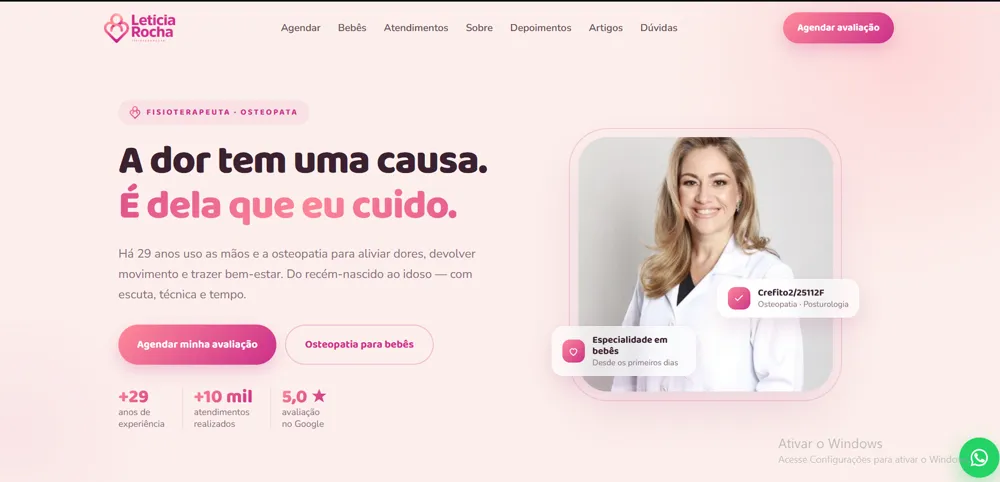Site da Leticia — Osteopatia